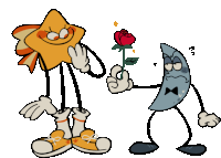 Gif animé amour lune et étoile